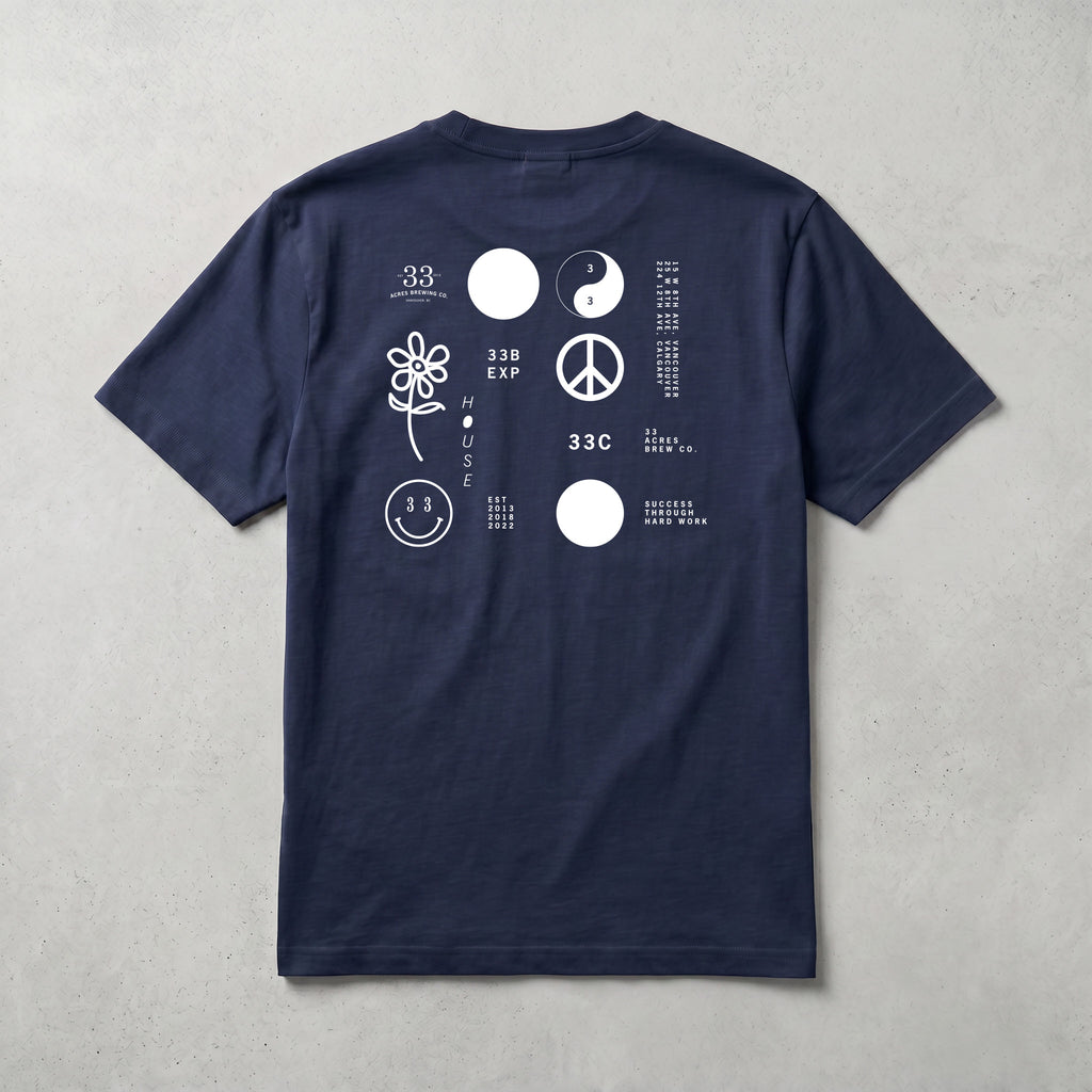 33 Acres - Logos Tee in Navy